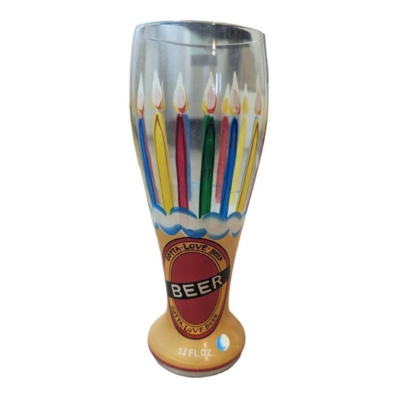 LOLITA Birthday Pilsner Style 22 oz GLASS Hand painted - Picture 8 of 16